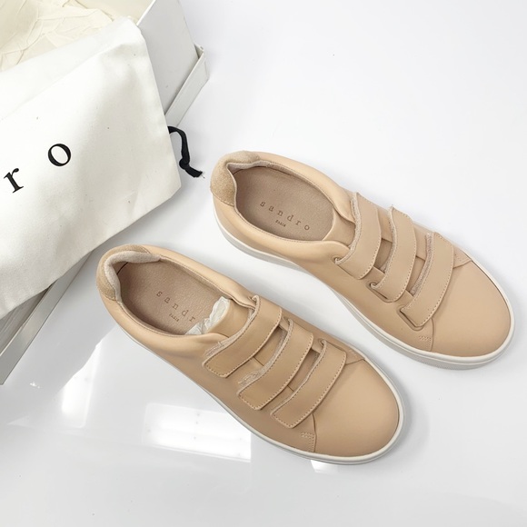 Sandro Shoes - New Sandro Anita Light Pink Leather Sneakers